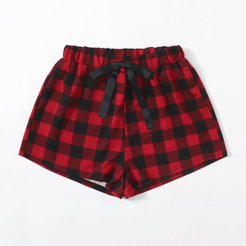 

Tie Front Gingham Shorts, Multicolor