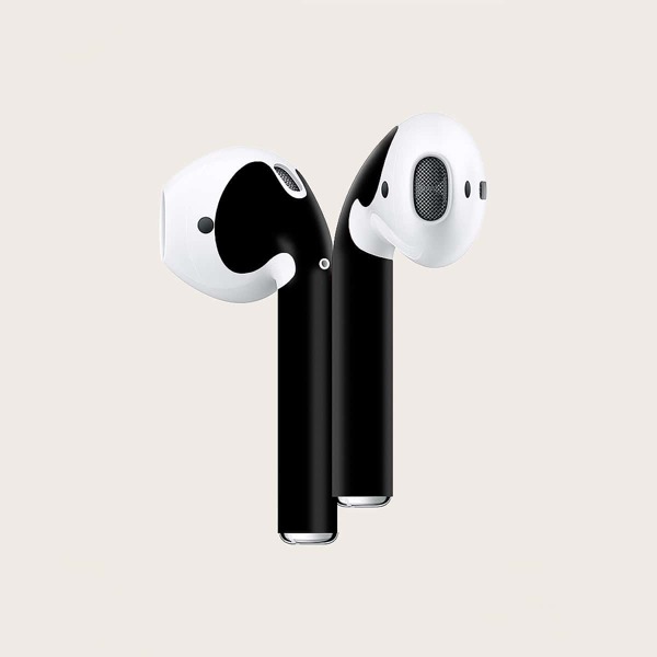 

1sheet Airpods Skin Sticker, Black