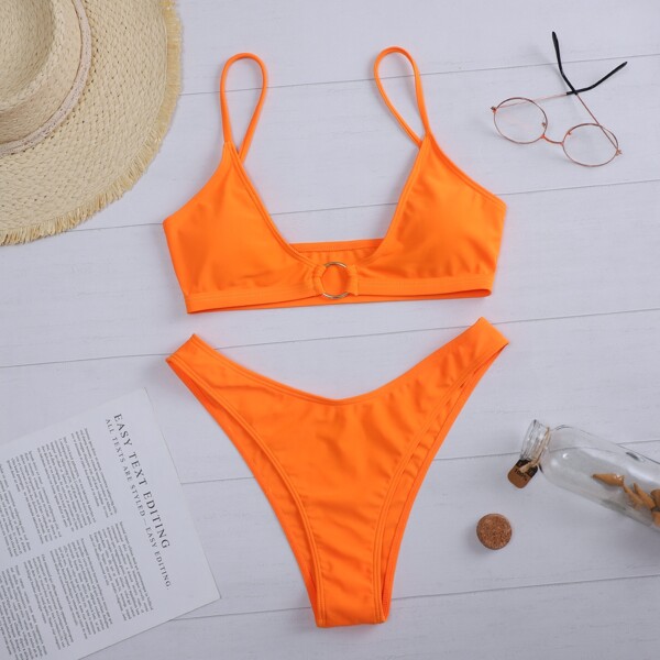 

Ring Linked Bikini Swimsuit, Orange