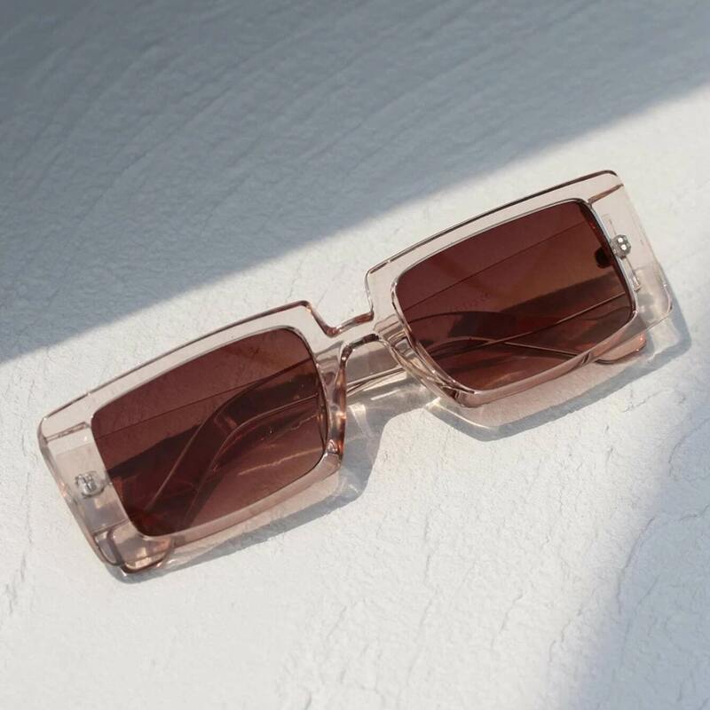 

Rectangle Transparent Frame Sunglasses