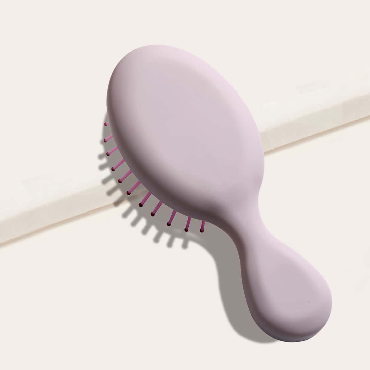 

1pc Color Block Hair Brush, Dusty pink