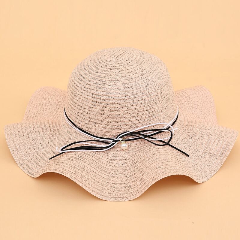 

Scallop Straw Hat, Baby pink