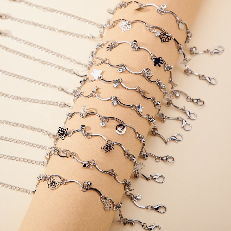 

1pc Random Bell Anklet, Silver