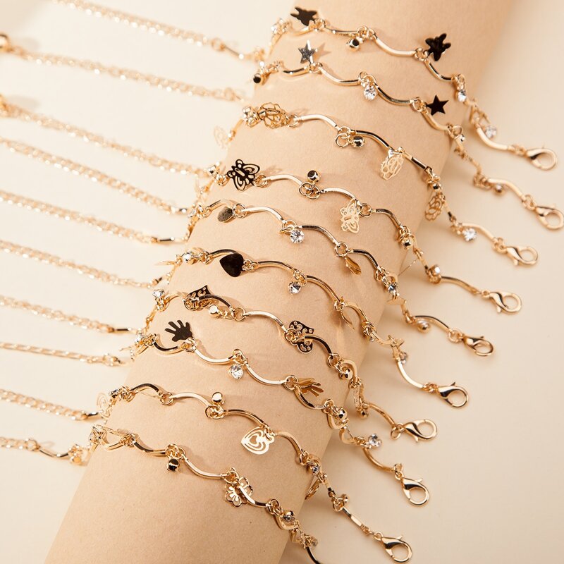 

1pc Random Bell Anklet, Gold