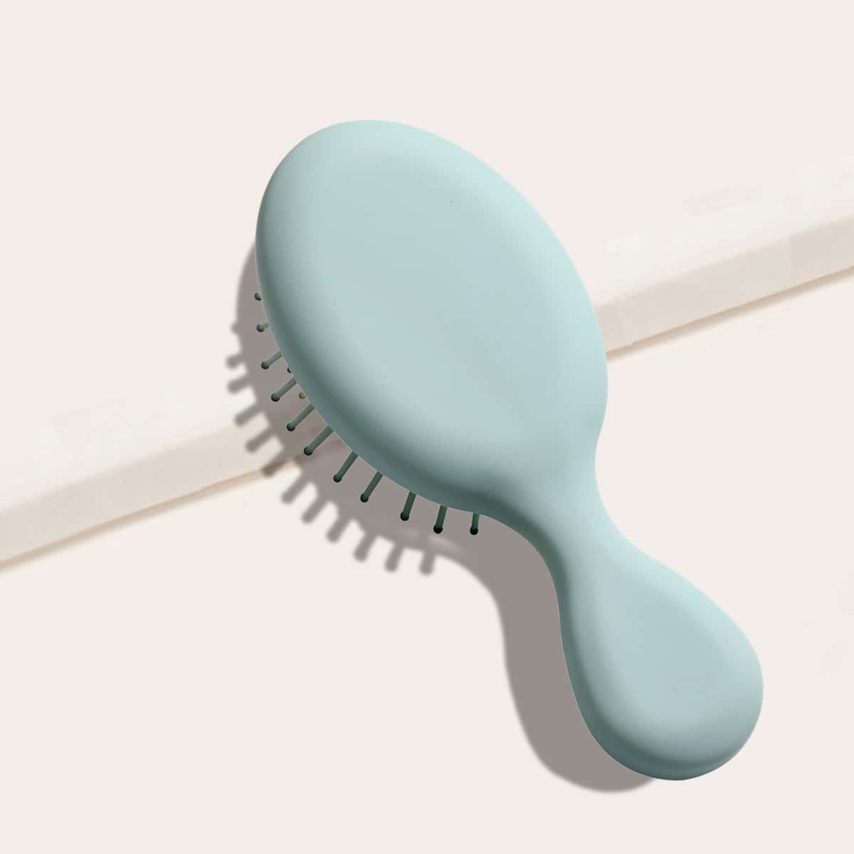 

1pc Color Block Hair Brush, Dark green