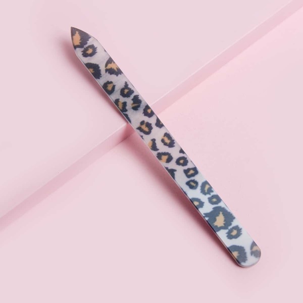 

1pc Leopard Nail File, Multicolor