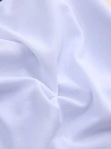 Ropa de playa de verano con volantes con estampado geométrico y floral para niña bebé - Negro - Ver 5