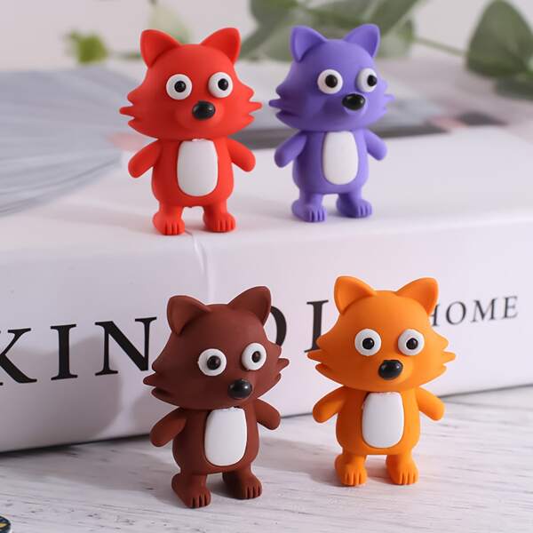 

1pc Fox Shaped Random Eraser, Multicolor