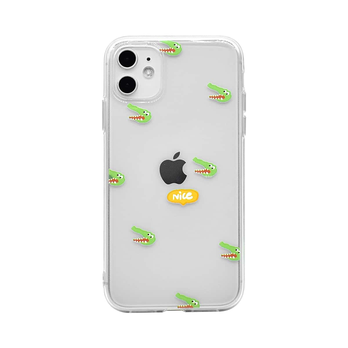 

Cartoon Crocodile Clear iPhone Case