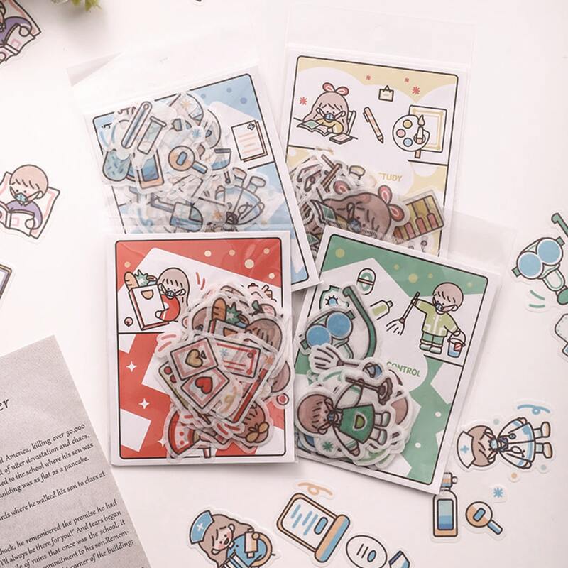 

40pcs Cartoon Graphic Random Sticker, Multicolor