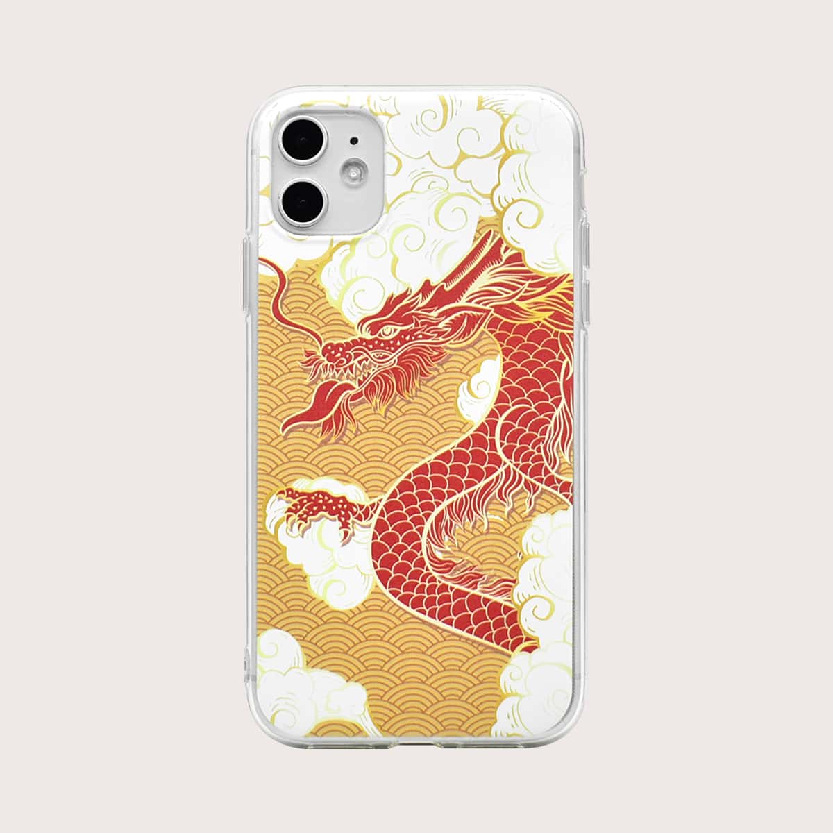 

Chinese Dragon Print iPhone Case, Multicolor