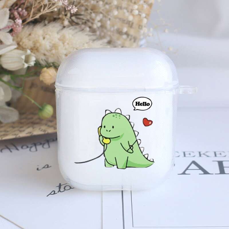 

Cartoon Dinosaur AirPods Case, Green