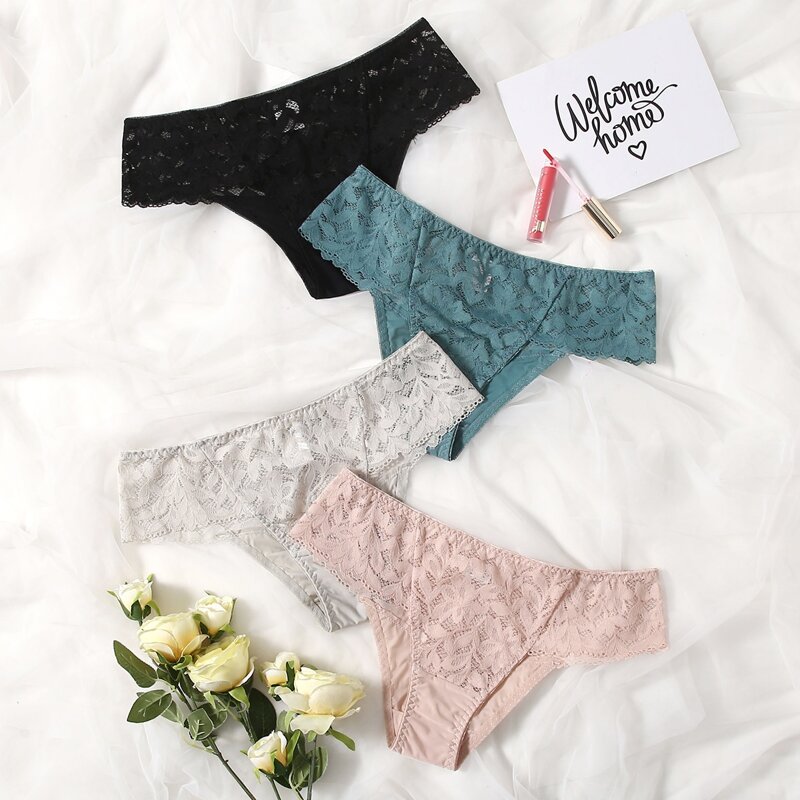 

4pack Floral Lace Panty Set, Multicolor