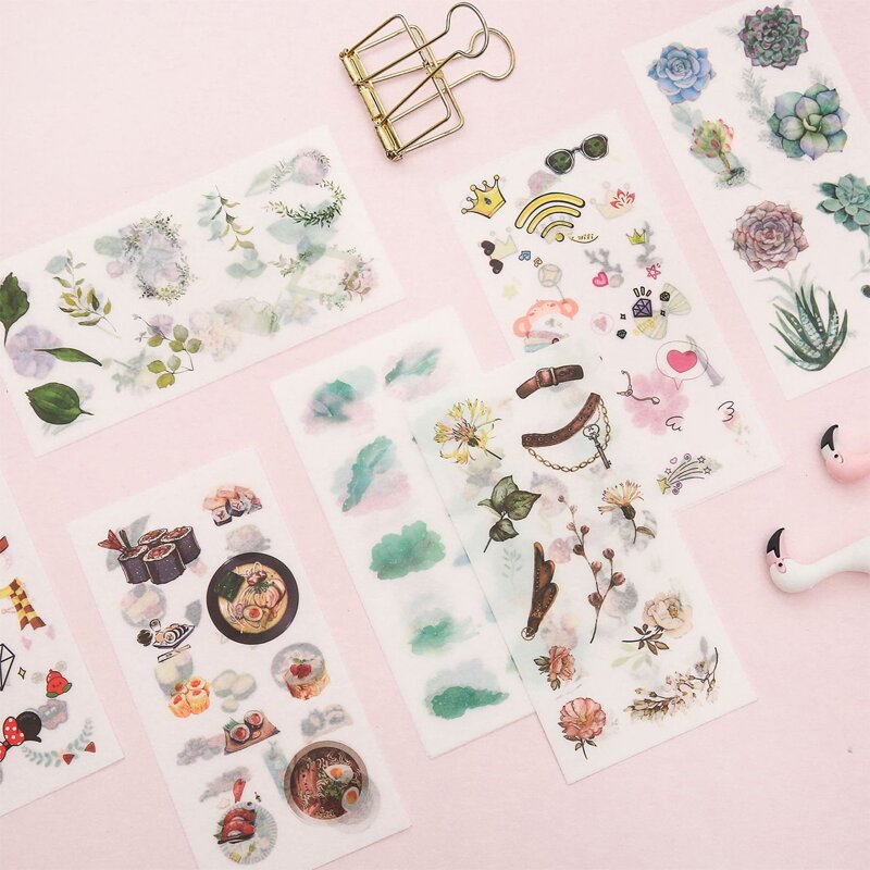 

6pcs Mixed Pattern Random Sticker, Multicolor