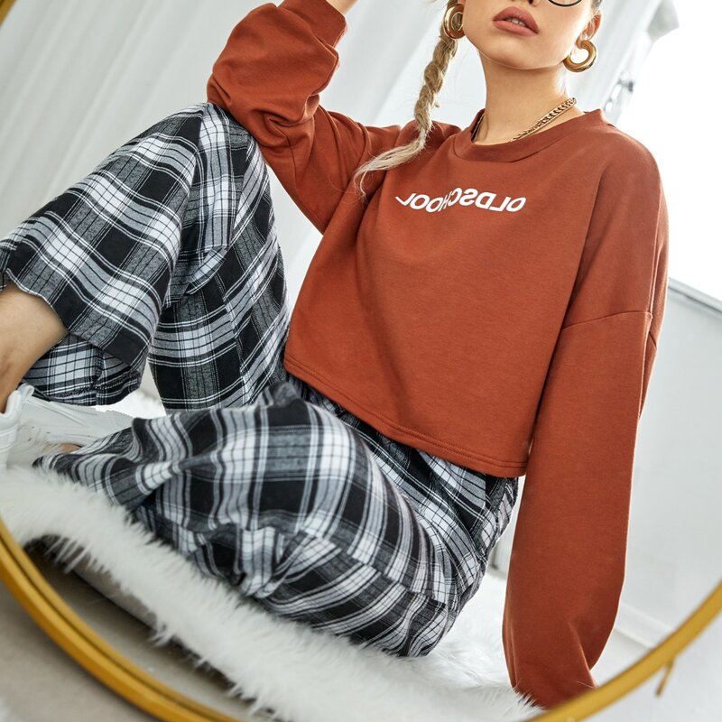

Letter Graphic Drop Shoulder Tee, Burnt orange