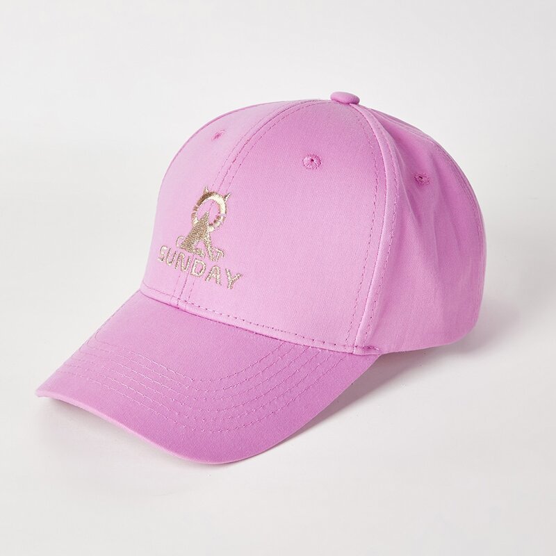 

Letter Embroidery Baseball Cap, Pink