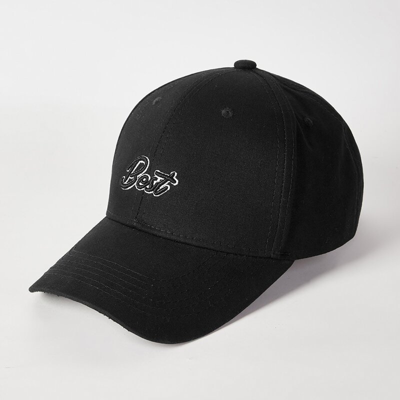 

Letter Embroidery Baseball Cap, Black