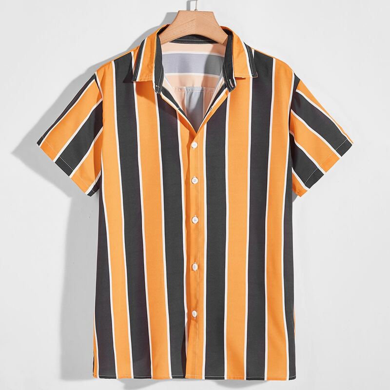 

Guys Striped Print Shirt, Multicolor