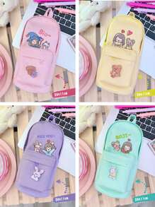 1pc Cartoon Graphic Random Pencil Bag - Multicolor - View 3