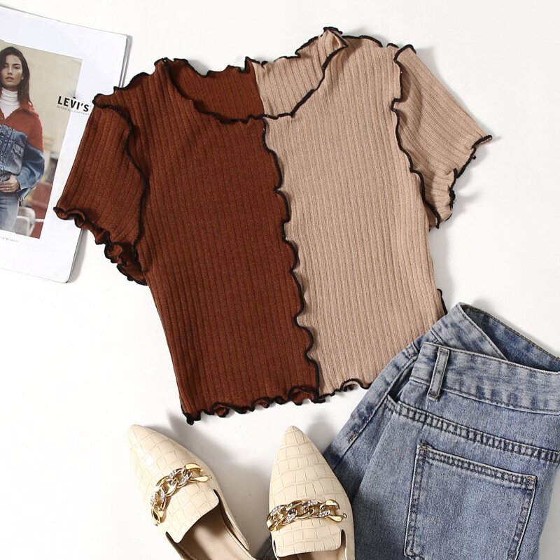 

Contrast Stitch Colorblock Top, Multicolor