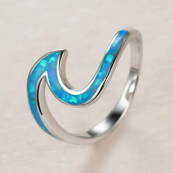 

Creative Structured Ring, Blue