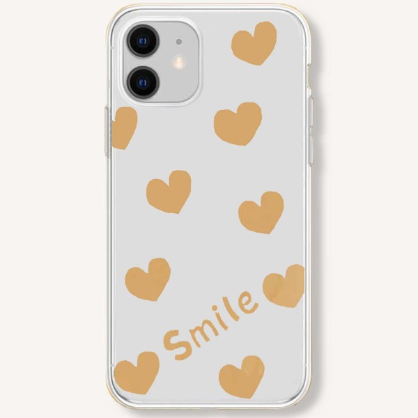 

Heart Print Clear iPhone Case