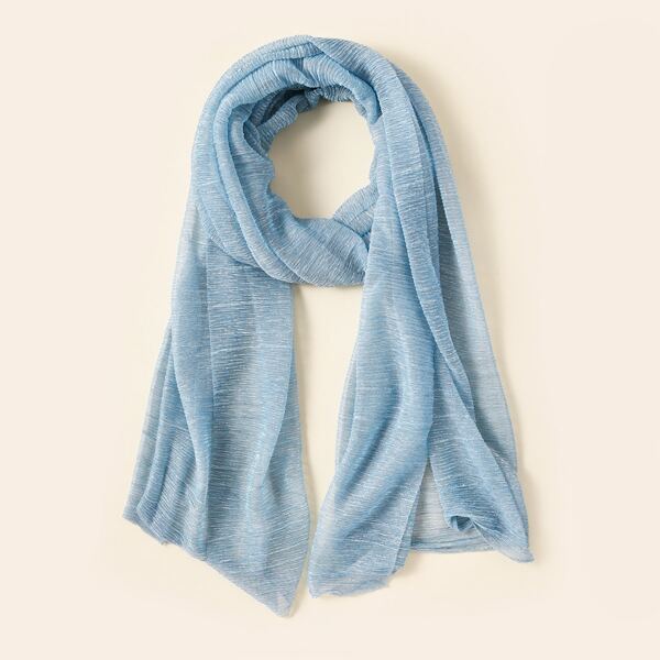 

Pleated Mesh Scarf, Baby blue
