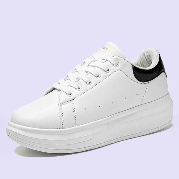 

Men Lace-up Front Skate Shoes, White