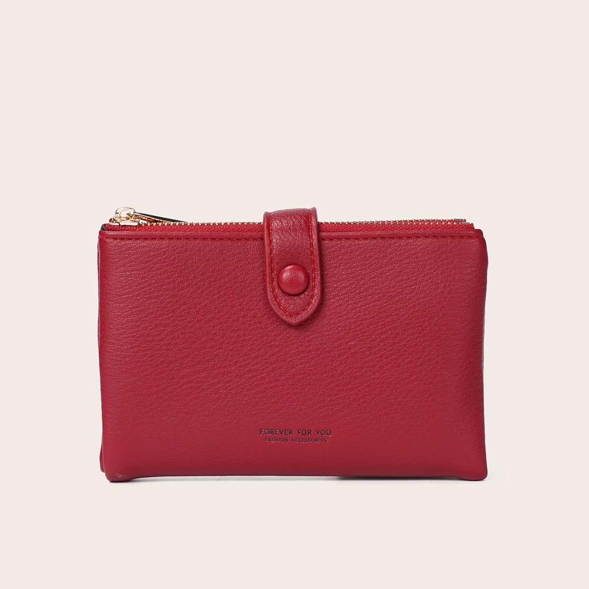 

Simple Zip Purse, Rose red