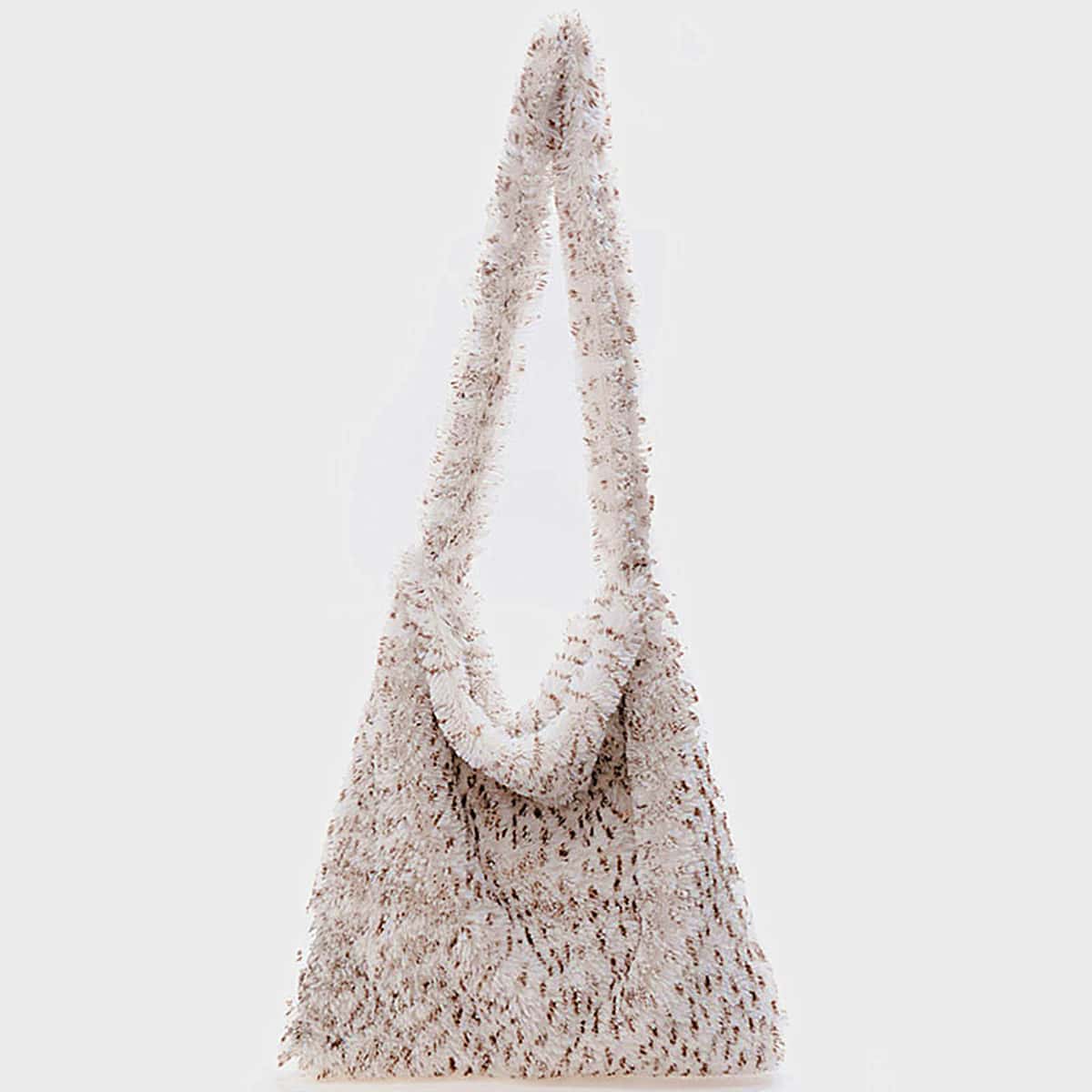 

Allover Graphic Fluffy Crossbody Bag, Multicolor