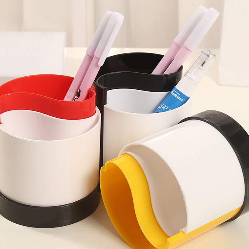 

1pc 2 Grid Random Pen Holder, Multicolor