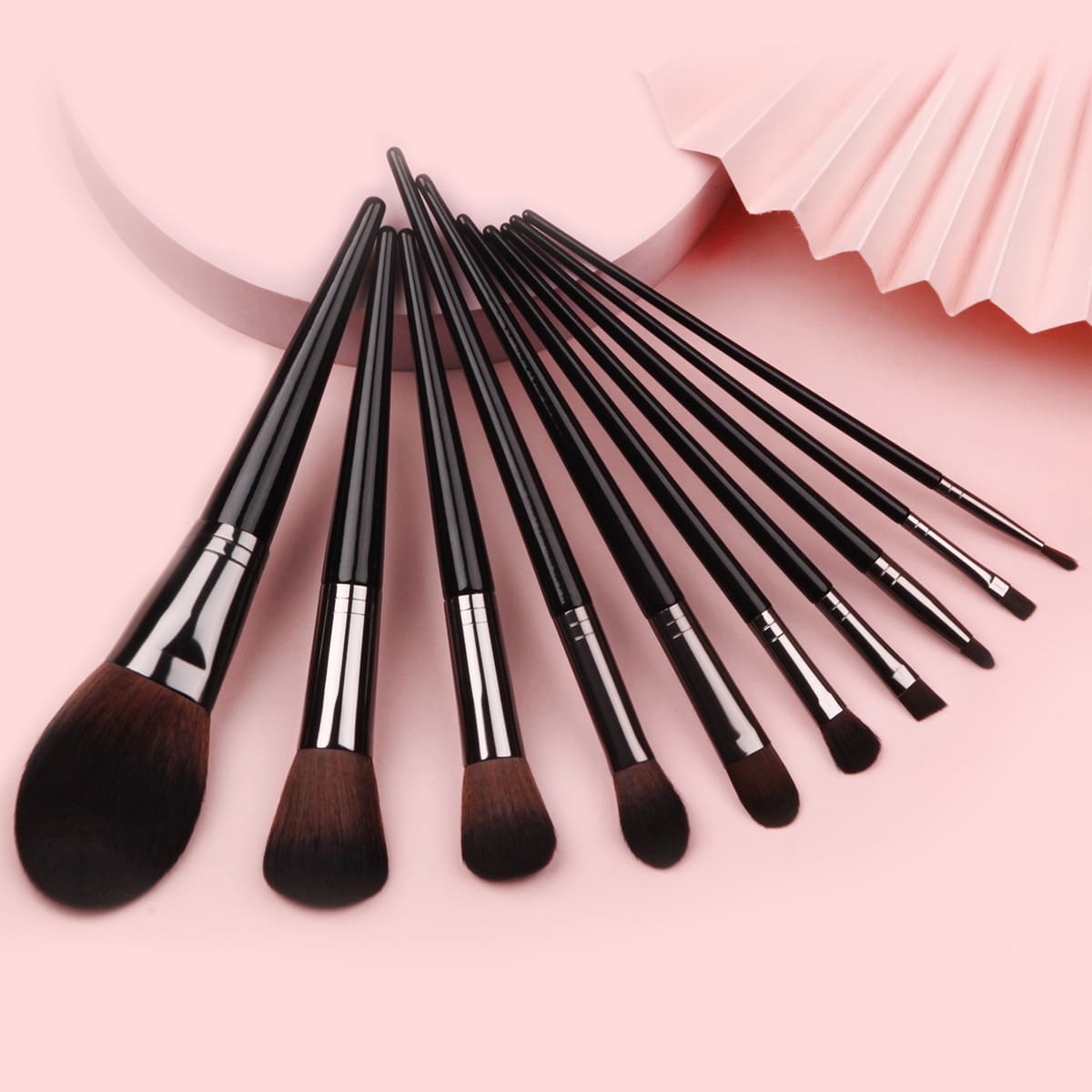 

10pcs Makeup Brush Set, Black