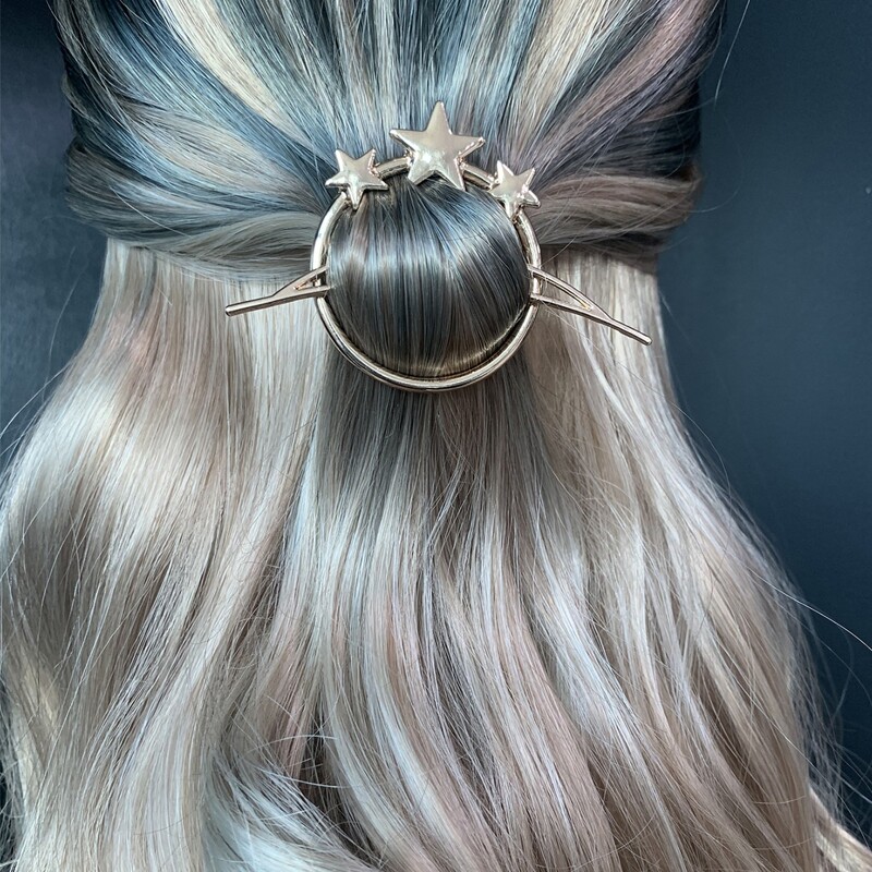 

Star Decor Hair Clip, Gold