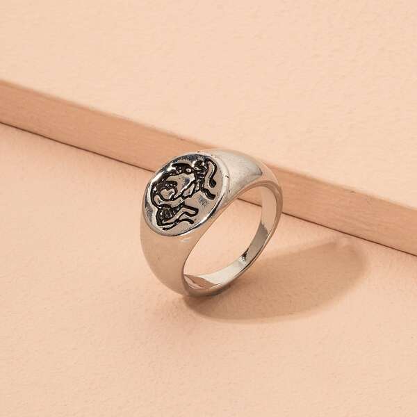 

1pc Simple Ring, Silver