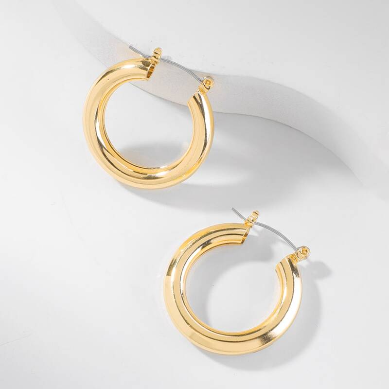 

Minimalist Hoop Earrings, Gold