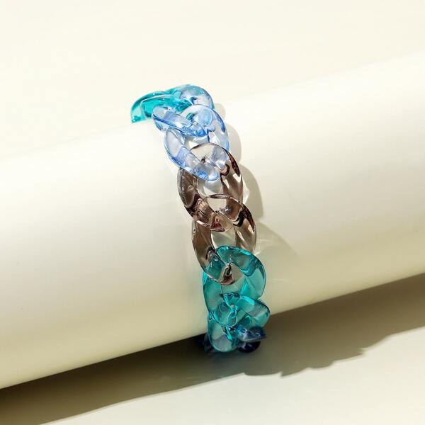 

Acrylic Chain Bracelet, Multicolor