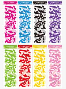 1sheet Ribbon Print Random Sticker - Multicolor - View 4