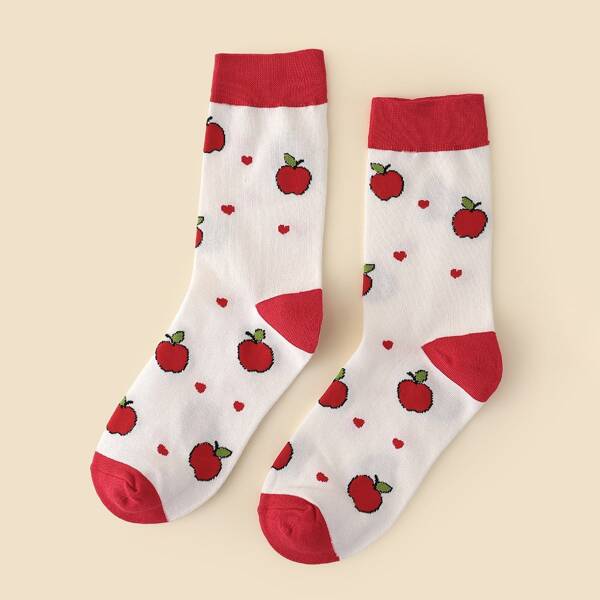 

Fruit Pattern Socks, Multicolor