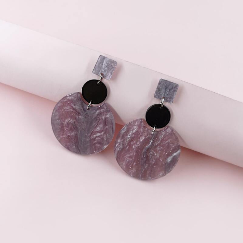 

Geometric Drop Earrings, Multicolor