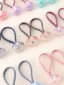 24入組女孩星星裝飾髮圈 - 彩色 - 查看 3