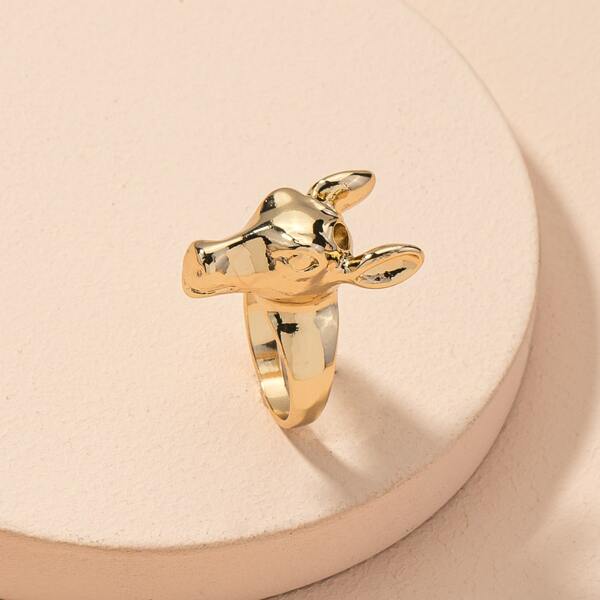 

Animal Head Design Ring, Gold