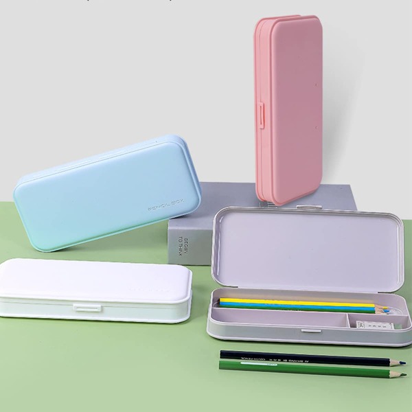 

1pc Random Solid Color Pencil Box, Multicolor
