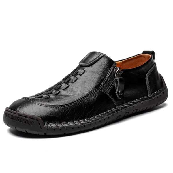 

Men Braided Design Loafers, Black
