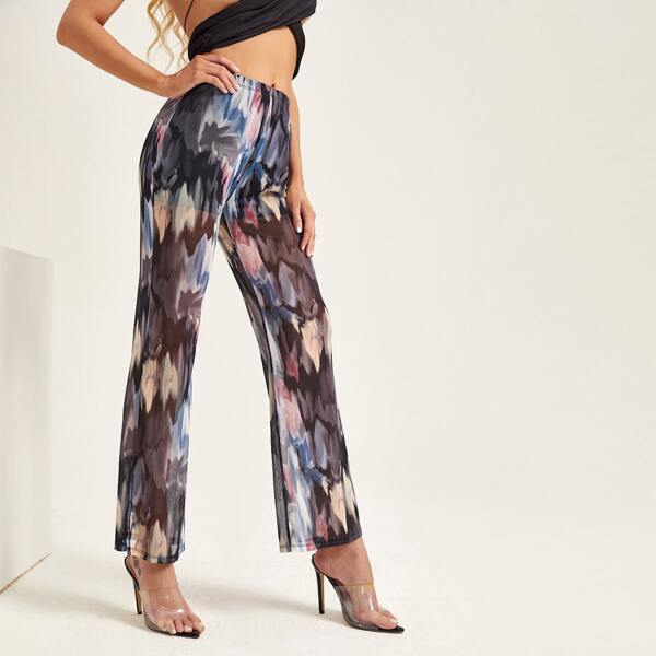

Tie Dye Mesh Pants, Multicolor