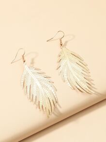 Bông tai thả lông vũ - Vàng - Xem 2