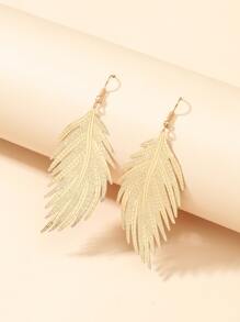 Bông tai thả lông vũ - Vàng - Xem 3