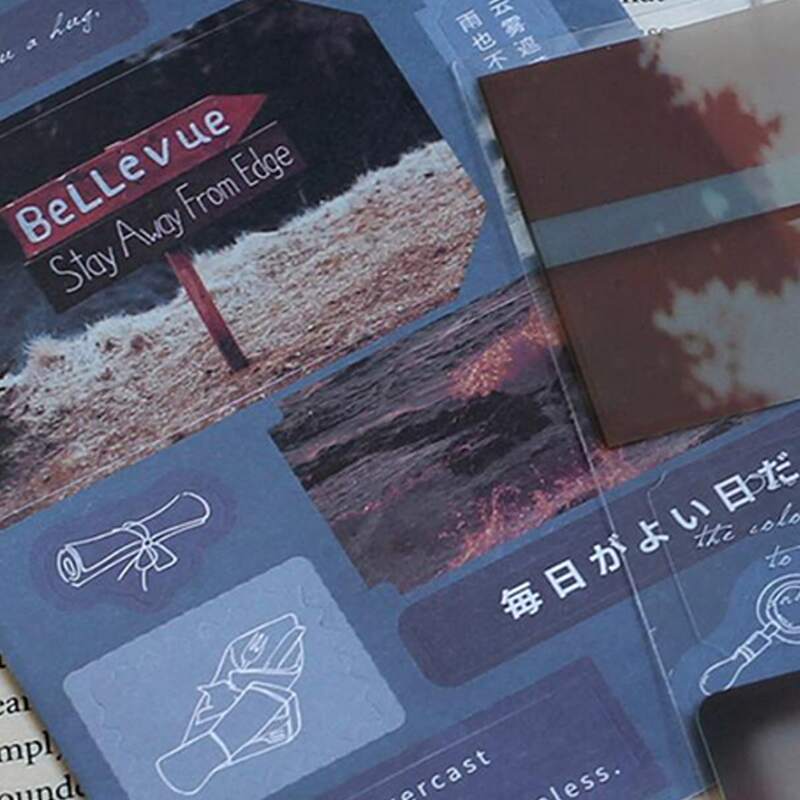 

3sheets Landscape Print Random Sticker, Multicolor