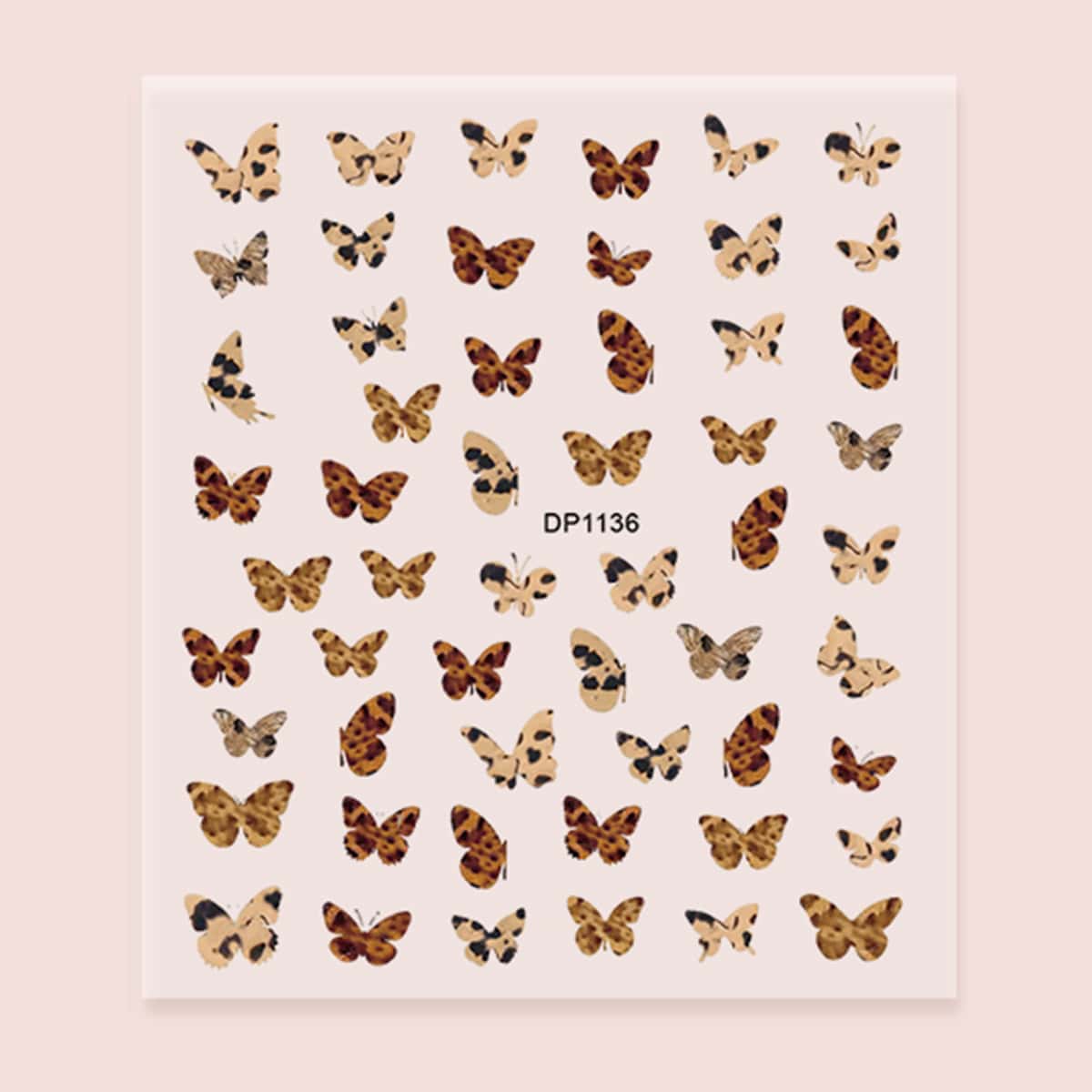

1sheet Butterfly Pattern Nail Art Sticker, Multicolor