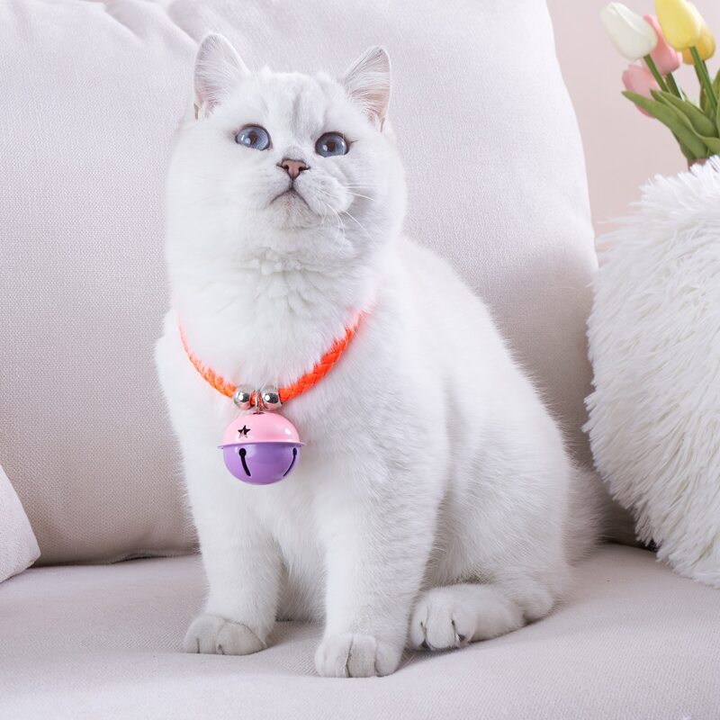 

1pc Bell Pendant Pet Necklace, Multicolor