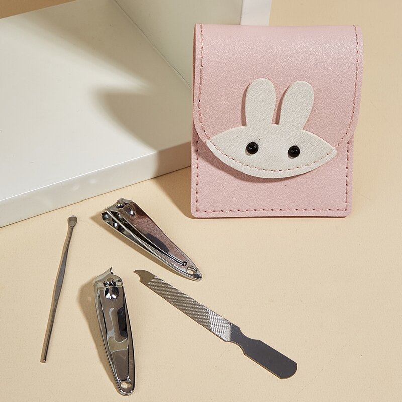 

4pcs Nail Tool Set, Pink